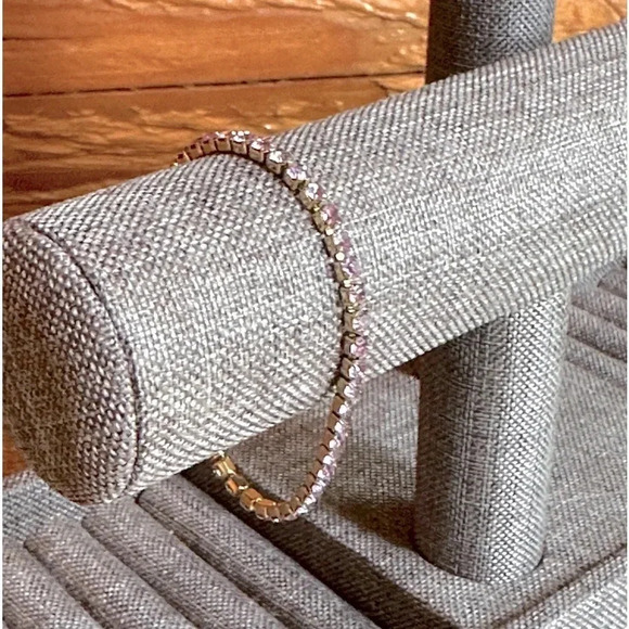 Jewelry - Lavender Alexandrite CZ 18K Gold Stainless Steel Tennis Bracelet June Birthstone